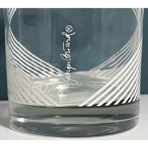 Vintage MCM Georges Briard Rocks Lowball Glass Geometric Pattern Set 2 - Picture 3 of 8